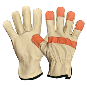High Quality Cowhide Leather <b>Driver</b> <b>Gloves</b> Heat/Fire Resistant 11 oz Reflective HI Vis Industrial Safety Working <b>Gloves</b> Hand - Product Image 5