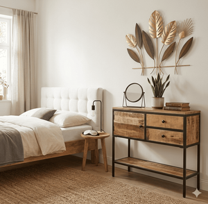 2 <b>Drawers</b> 1 Door Solid Mango Wood Living Room Storage Cabinet Modern Design Eco-Friendly Space Saving Water Resistant Wheels - Product Image 1