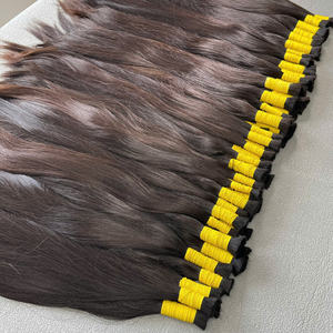 Extensiones de cabello de un solo donante, cabello largo y grueso, liso natural y color negro natural, listo para enviar. - Product Image 5