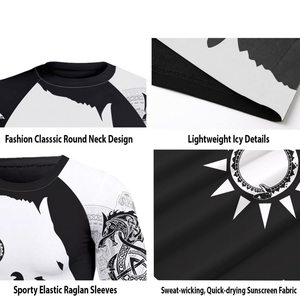 เสื้อแรชการ์ด OEM ขายส่ง แบบกำหนดเองได้ สำหรับทุกเพศ ป้องกันรังสียูวี UPF 50  ระบายอากาศ ป้องกันกลิ่น ทรงเข้ารูป ผลิตจากโพลีเอสเตอร์ ผลิตจากโรงงาน ขายส่ง OEM - Product Image 6