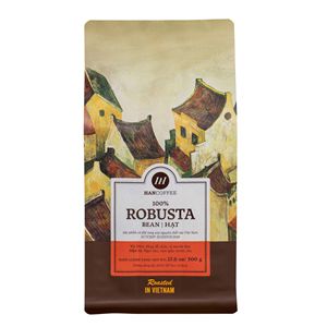 HANCOFFEE Premium 100% Robusta Roasted Whole Coffee Beans Medium Roast Strong Intensity Dark <b>Chocolate</b> Bulk Bags Factory OEM/ODM - Product Image 1