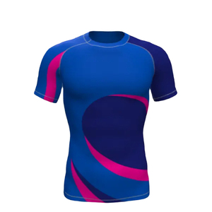 เสื้อรัดกล้ามเนื้อแขนสั้นสำหรับ MMA BJJ ฝึกซ้อมกีฬา ฟิตเนส และออกกำลังกาย - Product Image 1