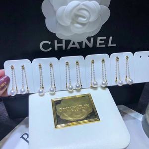 Nouvelles boucles d'oreilles pendantes en perles doubles de couleur reine, or 18 carats, perles rondes de 11-12 mm, 7-8 mm, presque parfaites - Product Image 3