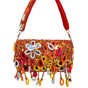 Trendy Handmade Beaded Purse | Fashion Designer Clutch <b>Bag</b> for Wedding & Party Wear - Product Image 1