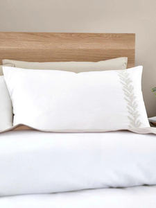 Juego de Fundas de Edredón de Algodón 100% Personalizadas al por Mayor, Bordadas con Hojas Beige, para Hotel, Hogar, Boda, 250 Hilos, Aptas para Lavadora - Product Image 4