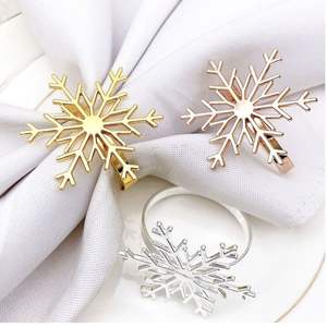 Ensemble de porte-serviettes ronds en métal coloré classique Décoration de table pour la salle à manger Mariage Fête Hôtel Restaurant Utilisation à domicile - Product Image 1