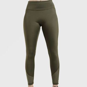 Leggings tricotés pour femmes de haute qualité, taille élastique, couleur unie, séchage rapide, respirants, écologiques, pour la gym (vente en gros) - Product Image 2
