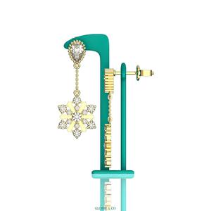 Pendientes de Lujo de Alta Joyería para Hombre, de 3mm-10mm, Oro Blanco, Plata de Ley 925, Moissanita VVS, con Engaste de Garra de Copo de Nieve y Halo - Product Image 4