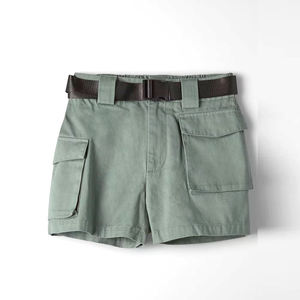 Shorts utilitaires d'extérieur pour femme en 100 % coton respirant, faible MOQ, avec cordon de serrage et multiples poches, idéal pour la randonnée et les voyages - Product Image 2