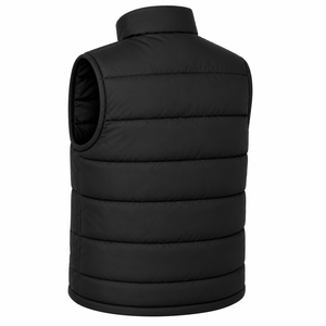 Wholesale Men Sleeveless Jacket Stand Up Collar Padded <b>Puffer</b> Bodywarmer Side Pockets Solid Color Custom Men <b>Puffer</b> <b>Vest</b> - Product Image 6