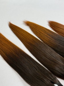 ผมตรงสีน้ำตาลออมเบรเวียดนามแบบเป็นมัด – ผมแท้ 100% เนื้อนุ่มลื่นตรงสวย ต่อผมแบบ Double Drawn - Product Image 4