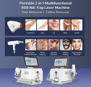 Portátil 808nm diodo láser Nd YAG máquina de depilación láser 2 en 1 - Product Image 3