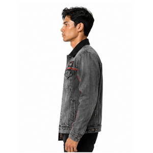 New Arrival <b>Men</b> <b>Denim</b> <b>Jacket</b> Premium Cotton Blend Rugged Yet Comfortable Design Ideal For Daily Wear And Layering - Product Image 5
