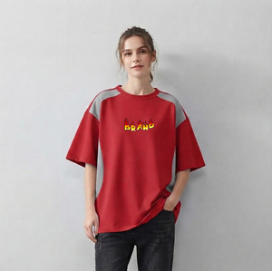 เสื้อยืดผู้หญิง OEM/ODM น้ำหนัก 220 กรัม คุณภาพสูง พิมพ์ลายโลโก้ตามสั่ง เสื้อผ้าฤดูร้อน ผ้าฝ้าย 100% สตรีทแวร์ สวมใส่สบาย - Product Image 4