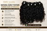 Rambut manusia asli India 100% kutikula sejajar, rambut manusia untuk kepang, tanpa sambungan, perawan, belum diproses, alami, dari satu donor.
