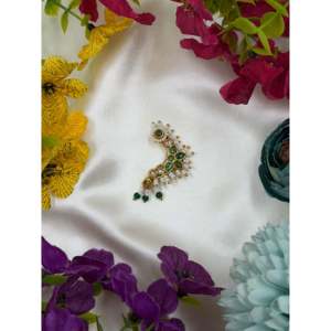 Indian Ethnic Artificial Jewellery Tripti Traditional Nose Ring Cultural Collectible Jewelry - Product Image 1
