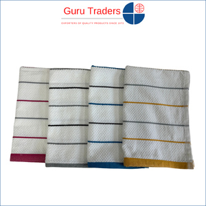 Unbeatable Quality Horizontal Stripes White Popcorn Polycotton Material Multipurpose Kitchen <b>Towel</b> for Genuine Bulk Purchasers - Product Image 2