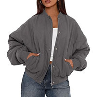 Blousons Bomber Légers Tissés pour Femmes – Veste Élégante à Bouton Unique, Tenue Décontractée, Streetwear, Blousons Aviateur, Personnalisation OEM