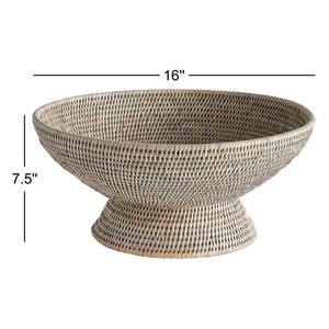 Bol décoratif en rotin fait main DreamCraft, 1 pièce, qualité supérieure, outil de tournage, origine Vietnam - Product Image 3