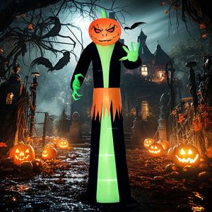 Decorazioni LED Gonfiabili da Esterno per Halloween da 2,7 m: Fantasma e Testa di Zucca per Giardino, Prato, Feste e Festività - Product Image 2