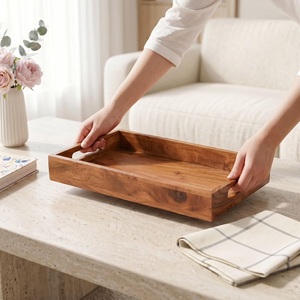 Unicorn Handicrafts Premium <b>Wooden</b> Serving <b>Tray</b> for Breakfast Coffee Tea Dining <b>Table</b> Home Restaurant Decorative Food <b>Tray</b> - Product Image 4