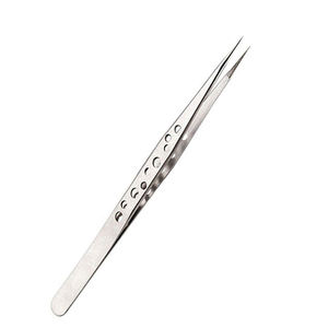 Pinzas Profesionales para Pestañas DANTRIC IMPLANTS de Acero Inoxidable, Puntas Puntiagudas de Precisión, Superficie Lisa Antiestática, Modelo NJ-725 - Product Image 5