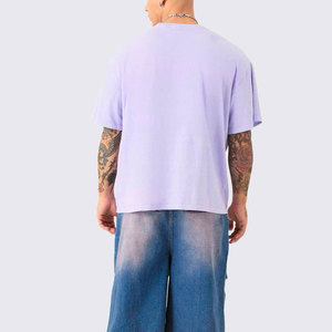 2026 Premium Quality Wholesales 100% Cotton Oversized <b>Tshirt</b> Heavy Weight Custom Logo Men Puff Print T Shirt for Men - Product Image 4