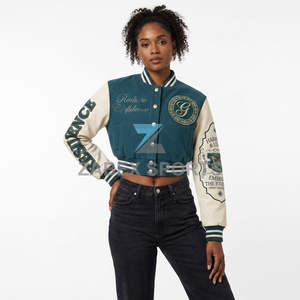 OEM ODM Premium <b>Men's</b> Regular Applique Varsity <b>Jacket</b> Custom <b>Letter</b> Pattern Eco-Friendly Windproof Streetwear Outerwear - Product Image 5