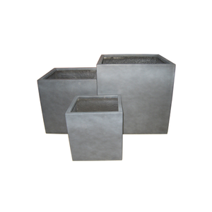 Ensemble de pots de jardin en fibre de verre, pots à fleurs élégants, jardinières écologiques, sculptés à la main, bon prix, design moderne, toutes saisons - Product Image 2