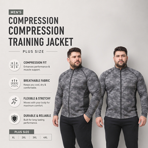 Customized Stand Collar Training <b>Jacket</b> Camo Printed Compression <b>Jacket</b> Long Sleeve Yoga Wear Zipper <b>Women</b> Gym Workout <b>Jackets</b> - Product Image 4