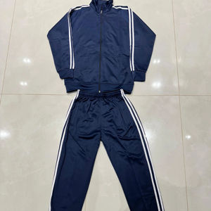 Ensemble de survêtement décontracté pour homme en coton 100% avec veste zippée et pantalon pour l'hiver - Product Image 1