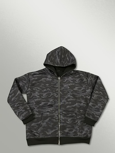 Sweat-shirt en molleton à capuche zippé pour homme, coupe classique, décontracté, respirant, séchage rapide, 100% coton tricoté, hiver - Product Image 1