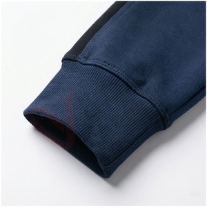 Ensemble de survêtement bleu marine pour homme, à capuche, manches longues, imprimé géométrique, poches latérales, cordon de serrage, vêtements décontractés pour l'automne - Product Image 6