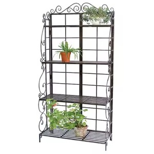 Soporte para Plantas de Diseño de Nueva Generación, Torre de Exhibición Geométrica de Hierro Negro de Múltiples Niveles con Cadenas Dobles para Colgar - Product Image 6