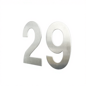 Letrero Moderno con Número de Casa Flotante de 15 cm (6 Pulgadas) en Acero Inoxidable 304 Plateado, Resistente al Agua, para Exteriores, Hecho en Vietnam - Product Image 1