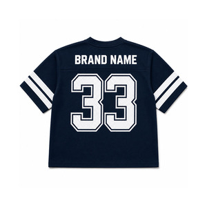 Maillot de football américain personnalisé à séchage rapide en tissu mesh, coupe ample, col rond, respirant, streetwear, tee-shirt de sport, imprimé numéro vintage - Product Image 4
