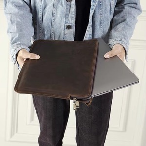 Vintage Modern Genuine Leather Sling <b>Laptop</b> <b>Sleeve</b> with Durable Design for Business Daily Use for Men LS-0226 - Product Image 4