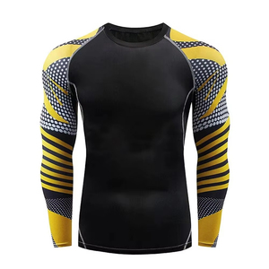 Rashguard d'entraînement respirant et à séchage rapide de bonne qualité, impression par transfert thermique personnalisée, tissu Spandex/Polyester, manches longues - Product Image 4