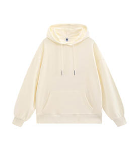 เสื้อสเวตเชิ้ตผ้าฟลีซมีฮู้ดสีแดงสำหรับผู้ชาย เสื้อสวมหัวลำลองขนาดใหญ่ ดีไซน์กระเป๋าสีพื้น ใส่ได้ในฤดูใบไม้ร่วง - Product Image 5
