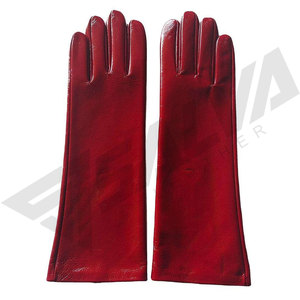 Real Sheepskin Wrist-Length Extra Long Straight Style Winter Warm Cuff Eco-Friendly Breathable Opera Gloves Outdoor Casual Beach - Product Image 2