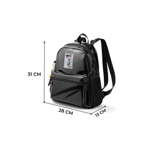 Trending 1021 Mini Teen <b>Backpack</b> GPS RFID Anti-Theft Waterproof Black PVC School Bag for Teens 0.42kg Lightweight Daypack - Product Image 2