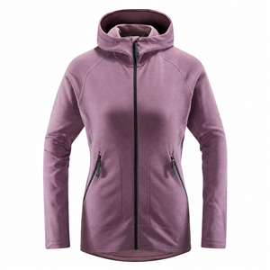 Chaqueta con capucha y cremallera completa para mujer, ligera, de softshell, para deportes al aire libre y running. - Product Image 1