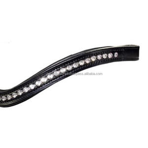 Bandas de cuero para cejas de cristal con cuero genuino y diamantes de imitación de cristal transparente Natural banda decorativa para cejas para brida - Product Image 6