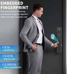 2026 3D Yüz Tanıma Tuya Wifi Akıllı Kapı Kilidi, Kameralı Görüntülü İnterkom ve Tam Otomatik Gömme Kilit - Product Image 4