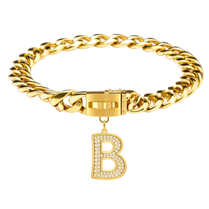 Etiqueta de Joyería con Letra Inicial A, Colgante de Alfabeto Dorado para Collar de Perro, Amuleto Personalizado de Lujo para Mascotas, Accesorio Elegante - Product Image 2