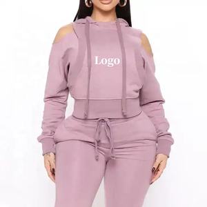 Conjunto Deportivo de Sudadera con Capucha y Pantalones Jogger para Mujer, Tallas Grandes, Ecológico, Reversible, Transpirable y de Secado Rápido, Venta al Por Mayor - Product Image 3