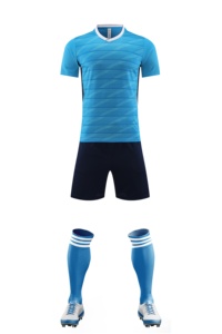 Unisex Soccer Jersey Set Short Sleeve High Neck <b>Moisture</b> Wicking Breathable Quick Dry Polyester Uniform Shorts <b>Socks</b> Custom - Product Image 2