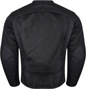 Veste de moto pour homme respirante 100% polyester imperméable coupe-vent avec empiècements en mesh fermeture éclair style motard hiver coupe ajustée - Product Image 2