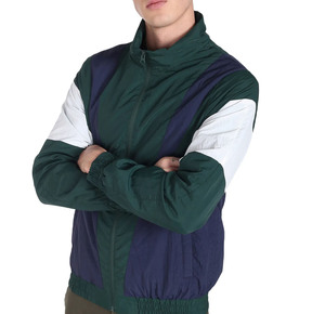 Men's Nylon Color Block <b>Jacket</b> Zipper Closure Stand Collar Sporty Windproof Windbreaker <b>Jacket</b> - Product Image 2