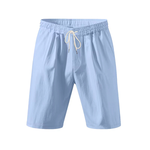 Nouveaux shorts en coton et lin pour hommes, pantalons d'été respirants de couleur unie, shorts de plage, vêtements de tous les jours, pour la maison et les loisirs en plein air - Product Image 3